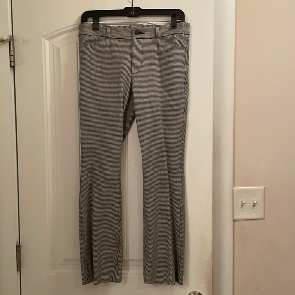 Banana Republic Sloan Stretch Black check pants Size 4
